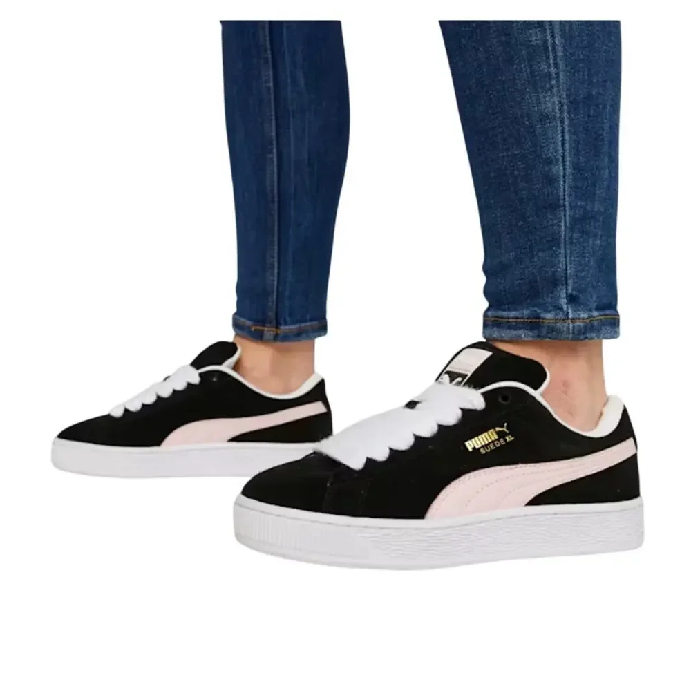 Puma Women's Black-Whisp Of Pink Suede XL Sneakers Size 8.5